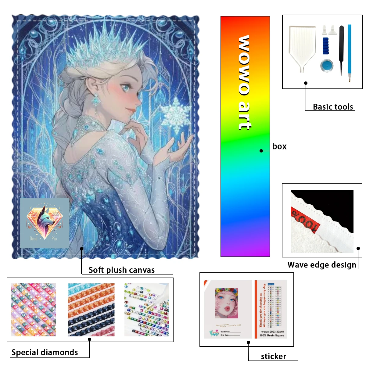 

【Piu Diamond Art】Reina del hielo 100% resin FD+ab+cr Diamond Stamping Kit Perfect Masterpiece worth Buying