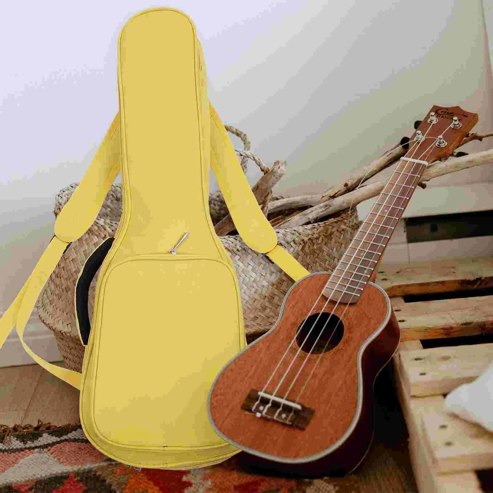 

Backpack Ukulele Bag Child Tote Bags 4-String Holder Rib Tenor Case Portable Thickened Plus Canvas