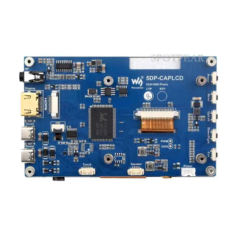 Imagem -03 - Tela de Toque Capacitivo para Mini Computador pc Lcd Raspberry pi Hdmi em 1024x600