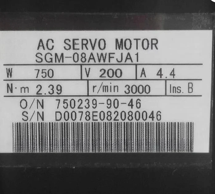 

Brand New Original SGM-08AWFJA1 Servo Motor In Stock Fast Delivery