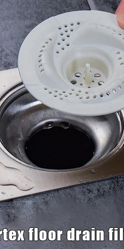 New Household Vortex Floor Drain Filter Bathroom Sewer Hair Filter Toilet Drainage Anti-hair Universal