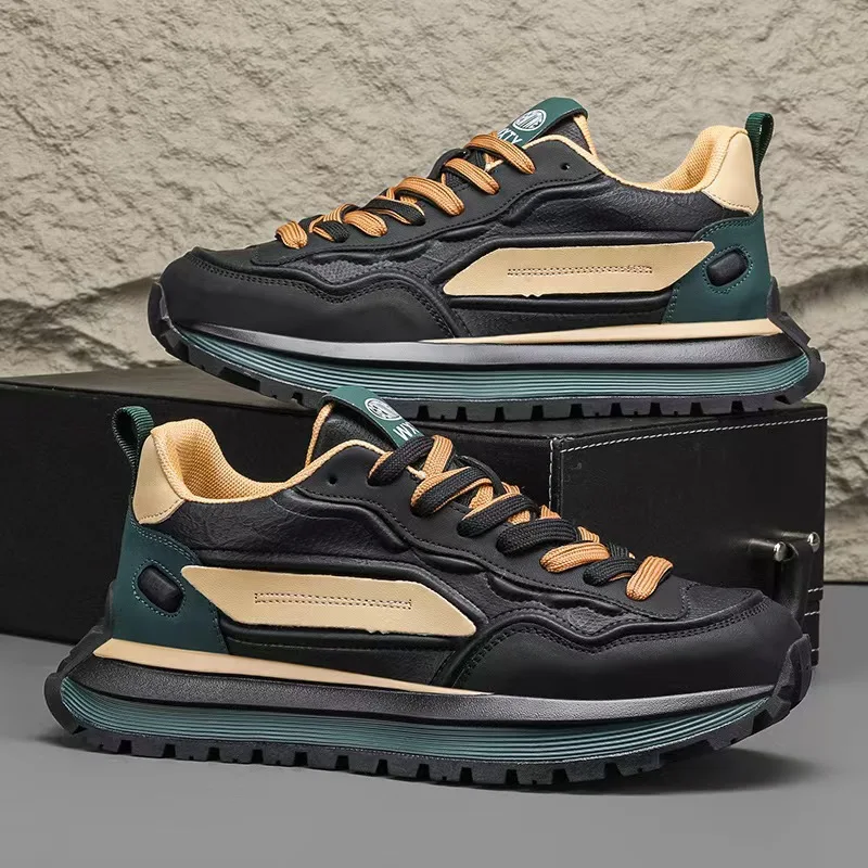 Men's Fashionable Casual Thick Sole Low Cut Sneakers Spring 2026 Board Shoes Comfortable Spring Season Footwear