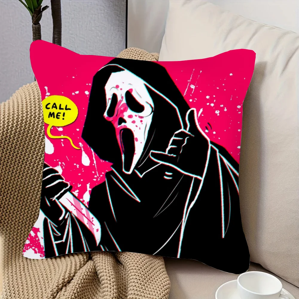 Ghostface Pillow Covers Decorative Decorative Pillows for Bed Cushion Cover Car Sofa Pillowcase Short Plush Pillows Decor Home