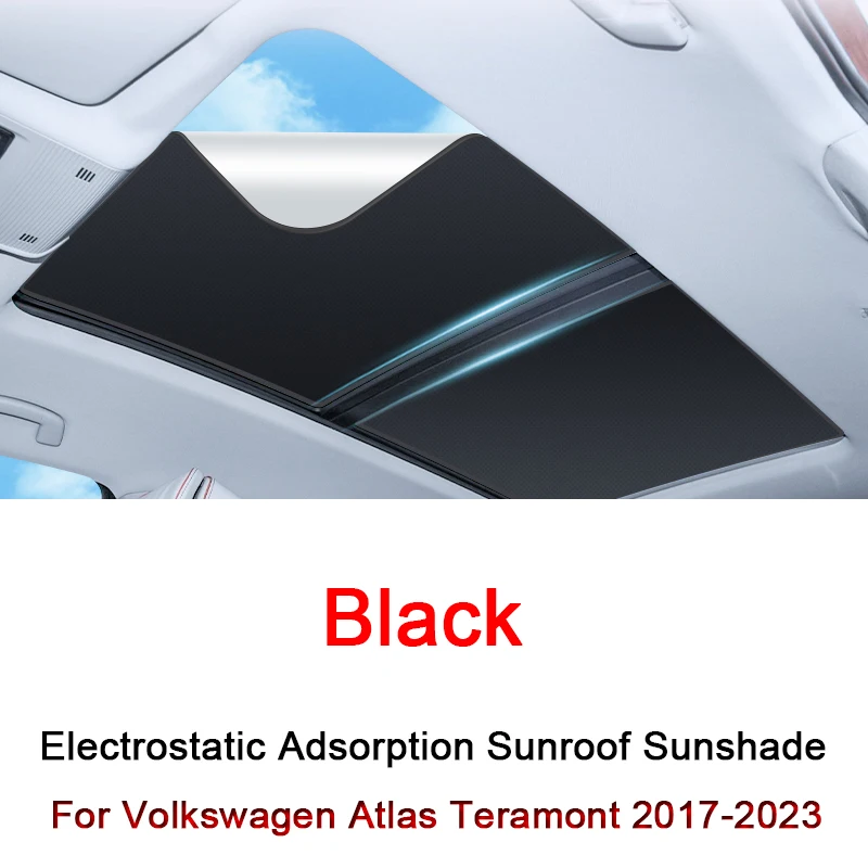 

Car Electrostatic Adsorption Sunroof Sunshade Cover For Volkswagen Atlas Teramont 2017-2023 Heat Insulation Skylight Sticker