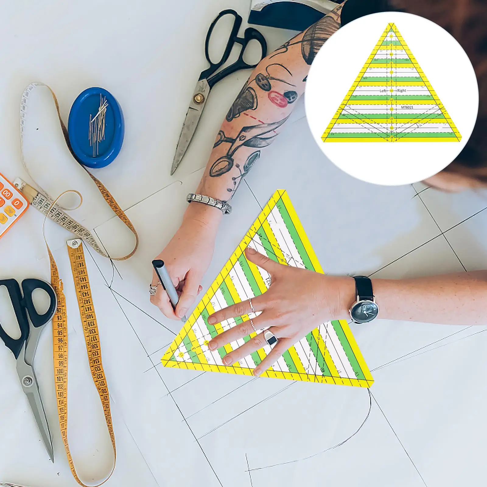 Plastic Quilting Ruler Proof Clear Display Portable Measuring Tool Sewing Fabric Craft Excellent Assistant Patchwork