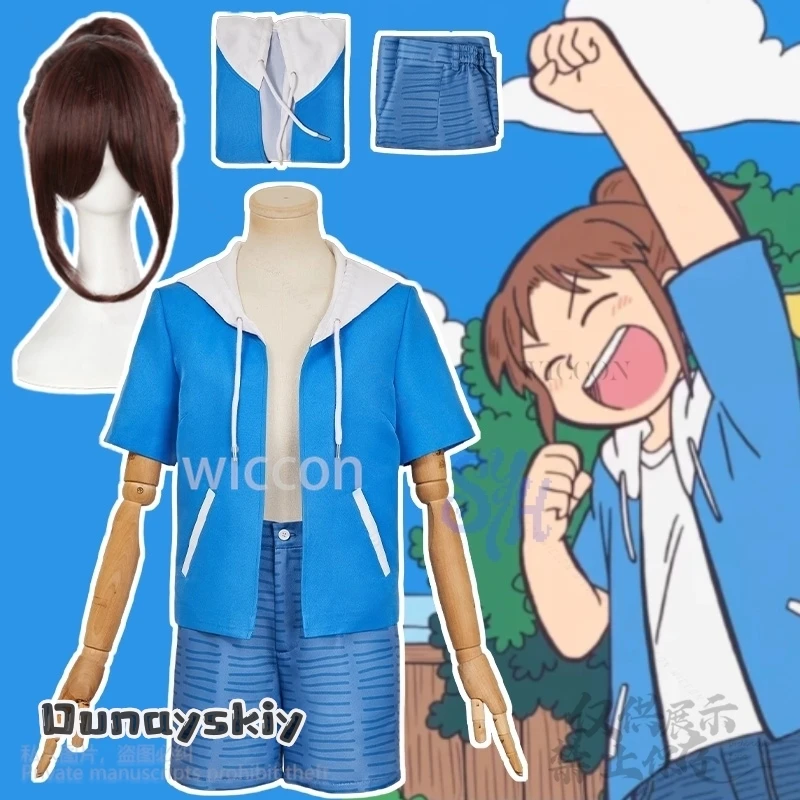 

NAGUMO CITY Cosplay ANIMATION Anime Costume Kawaii Blue Coat Summer Wear Hat Lovely Short Pants Halloween Party Cos Customized