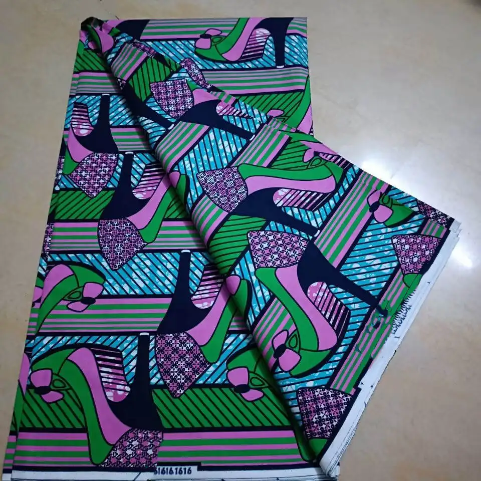 Wax Fabric 100% Cotton African Prints Cloth 2022New Ankara Super Grand Wax Fabric 6 Yards Great Design For Sewing Clothes