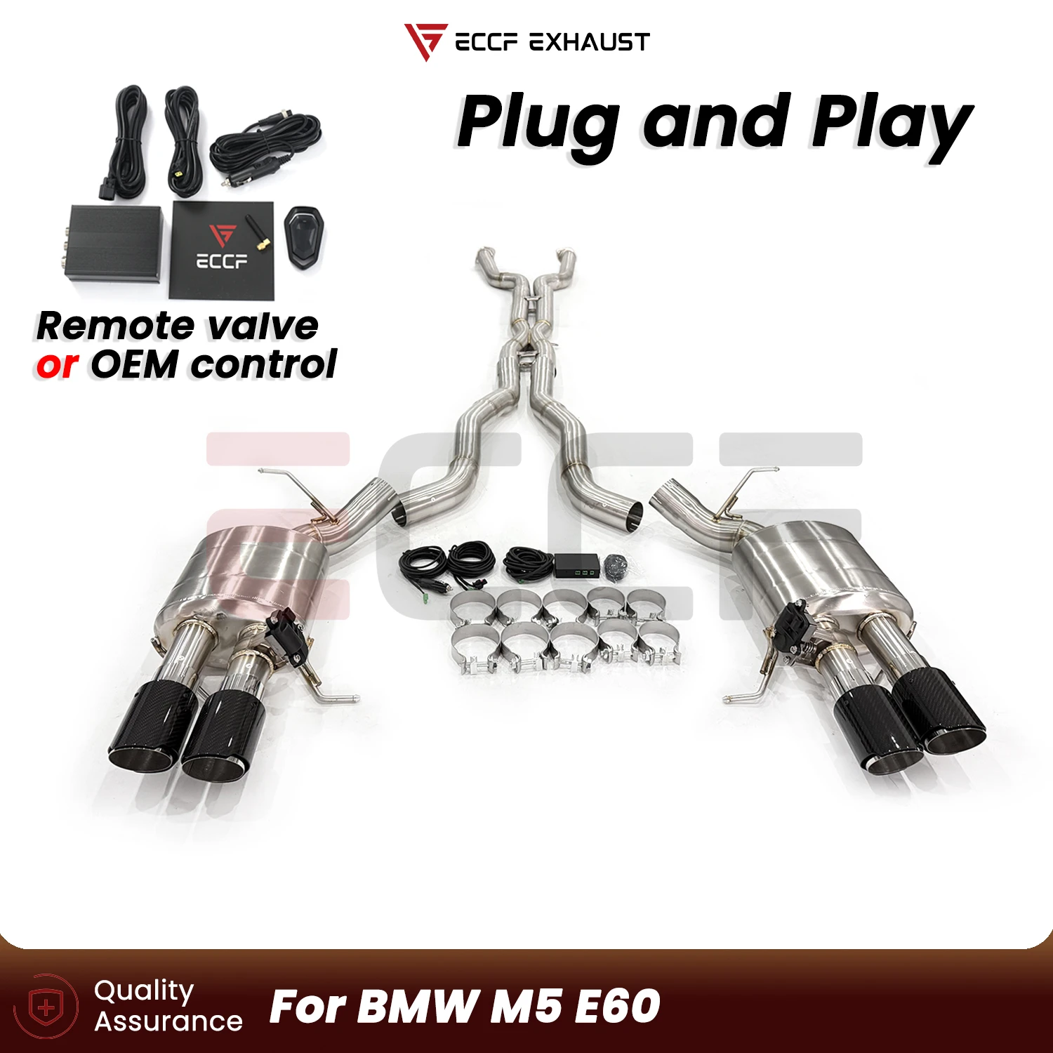 

FOR BMW M5 E60 Valvetronic Exhaust T304 Stainless Steel Catback Exhaust Aggressive Sound Plug and Play Performance Upgrade