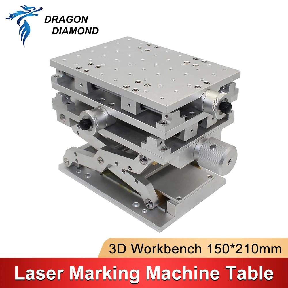 3D Moving Worktable 210x150x150mm Table XYZ Axis Portable Cabinet Case DIY Part for Co2 Fiber Laser Marking Machine