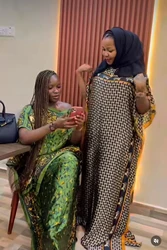African Dresses For Women 2022 Muslim New V-neck Maxi Femme Robe Nigerian Traditional Clothes Summer Fashion Abayas Dubai Boubou
