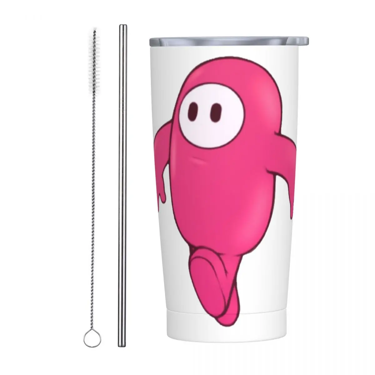Fall Guy Characters Stainless Steel Tumbler Vacuum Insulated Mugs Thermal Cold Cups Straws With Lid 20oz