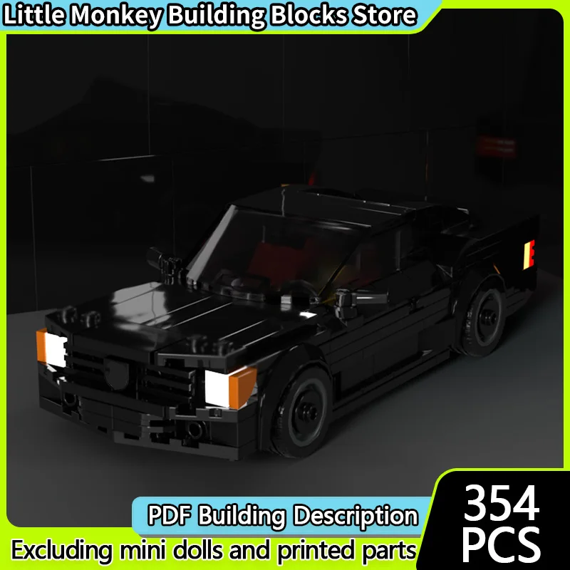 

Модель скоростного гоночного автомобиля MOC, строительные кирпичи, черный роскошный GT Coupe, модульная технология, детские праздничные подарки, сборные игрушки, костюм