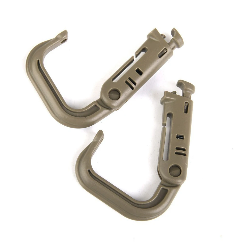 

10Pcs DShaped CorrosionResistant SolarHeatResistant Grimloc Locking DRing For Tactical Gear Hiking Packs Molle Webbing Tan Black