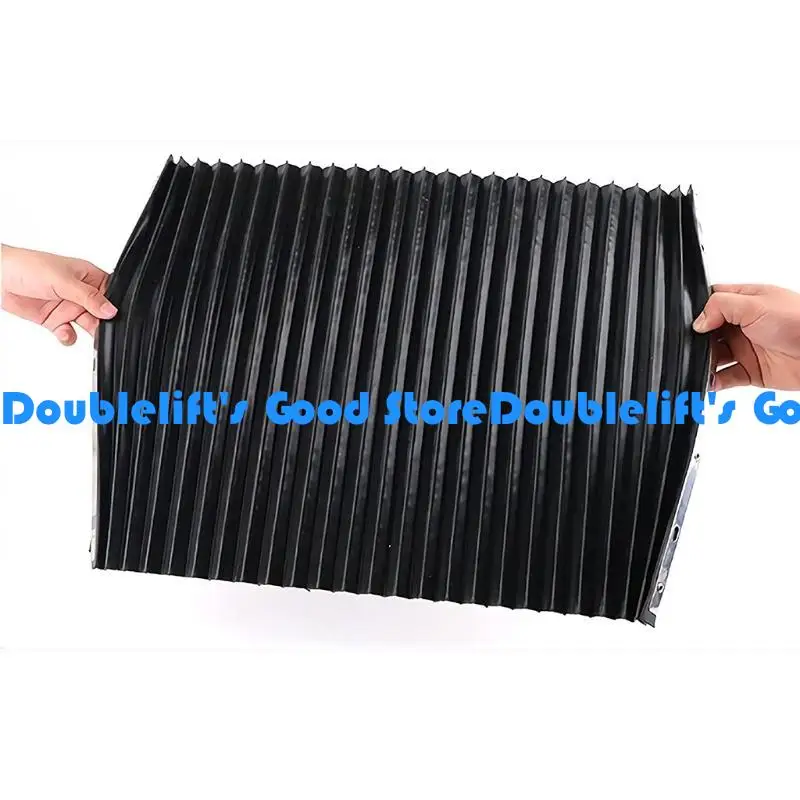 

652F Practical Machine Black Rubber Accordion Pleats Shield Cover Milling Machine Part Suitable for 3# 4# 400x600mm
