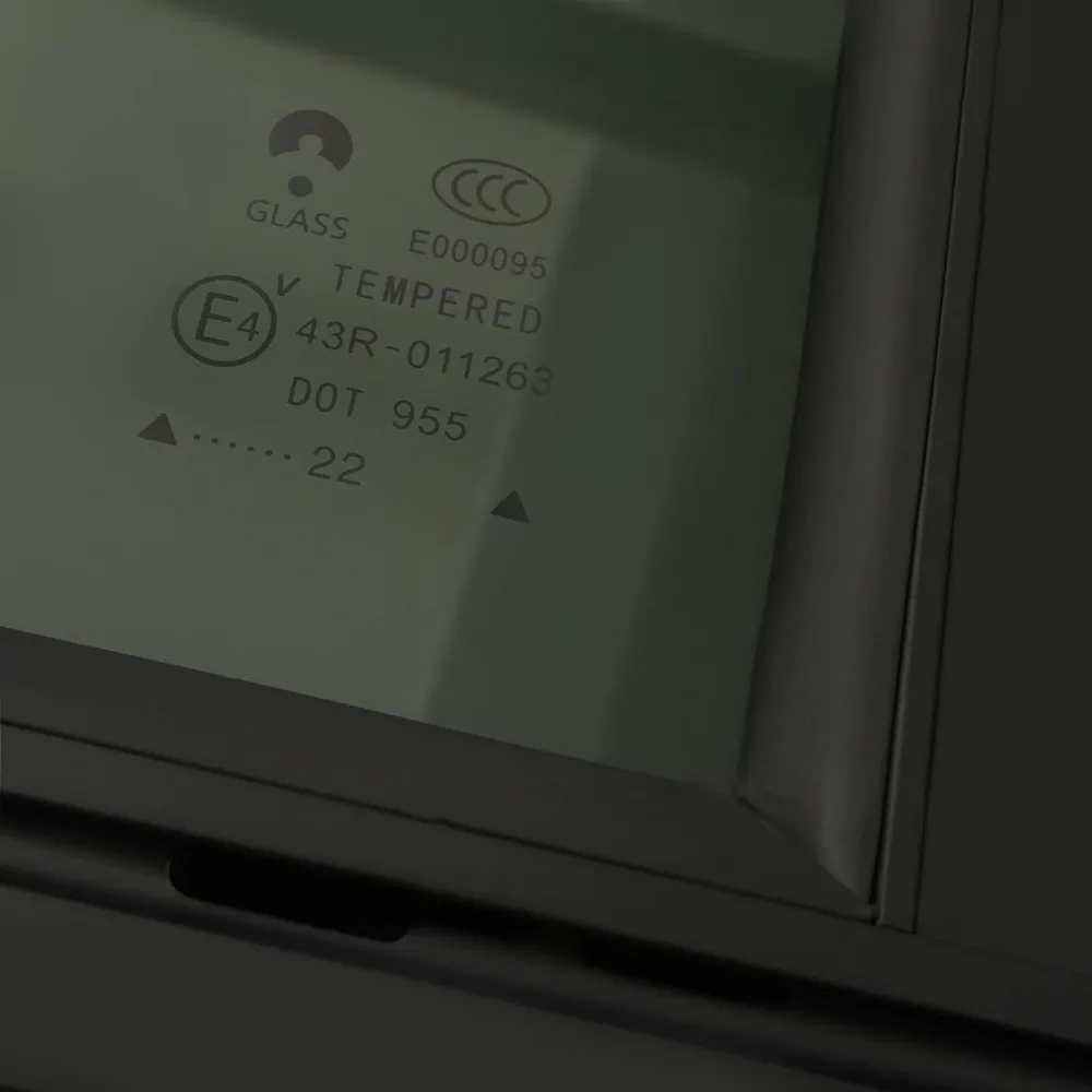 نافذة RV عالمية، 42 عريضة × 22 عالية، زجاج مقسى منزلق أفقي مع شاشة، زخرفة سوداء، تصميم دمعة عالية الخصوصية