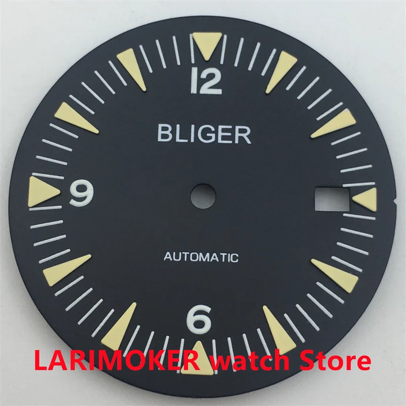 BLIGER 32mm NH35 dial black blue green sterile dial luminous fit  NH35 NH36  movemen for men's watch accessories