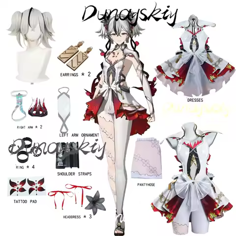Wuthering Waves Camellya Cosplay Costume Camellia Chun Cosplay Wig Tattoo Props Anime Dress Customized Women Outfit
