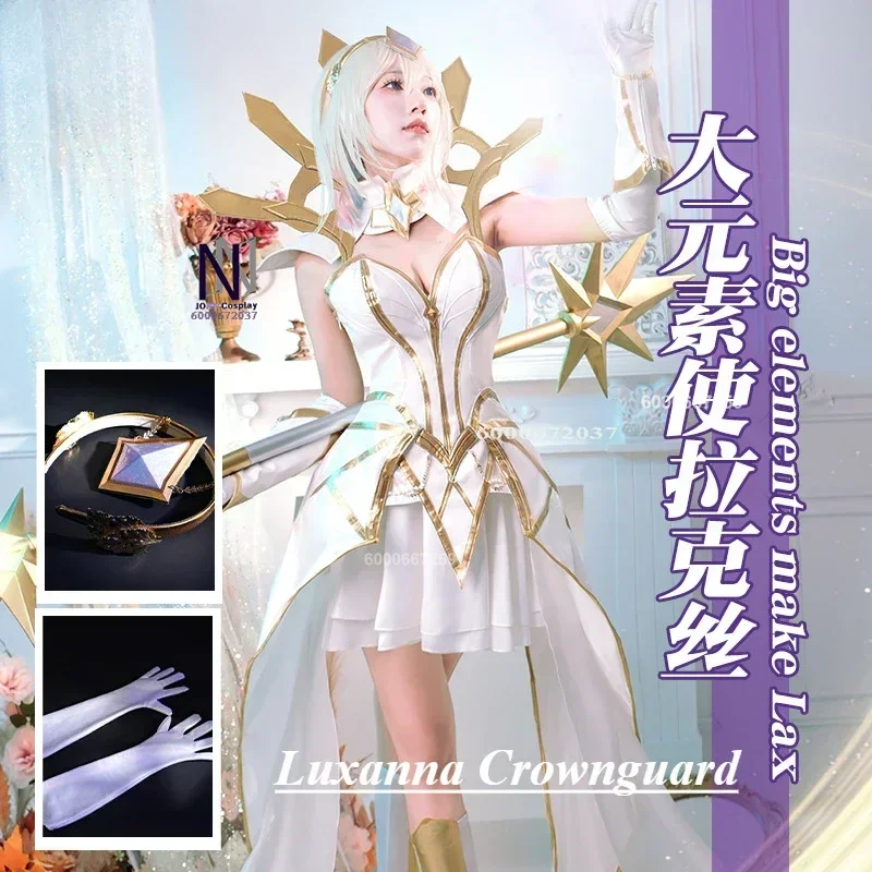 

Game League of Legends/LoL Luxanna Elementalist Women Cosplay Costume Cos Anime Party Uniform Hallowen Play Role Outfit