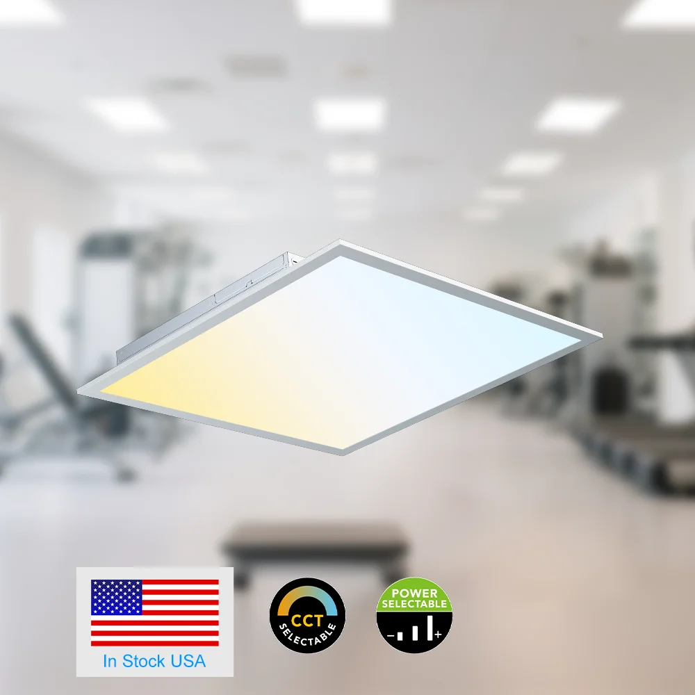 Stock in US 600*600mm 2FT*2FT 40W 3000K-6500K 5Wattage 5CCT Adjustable Ceilings LED Panel Light