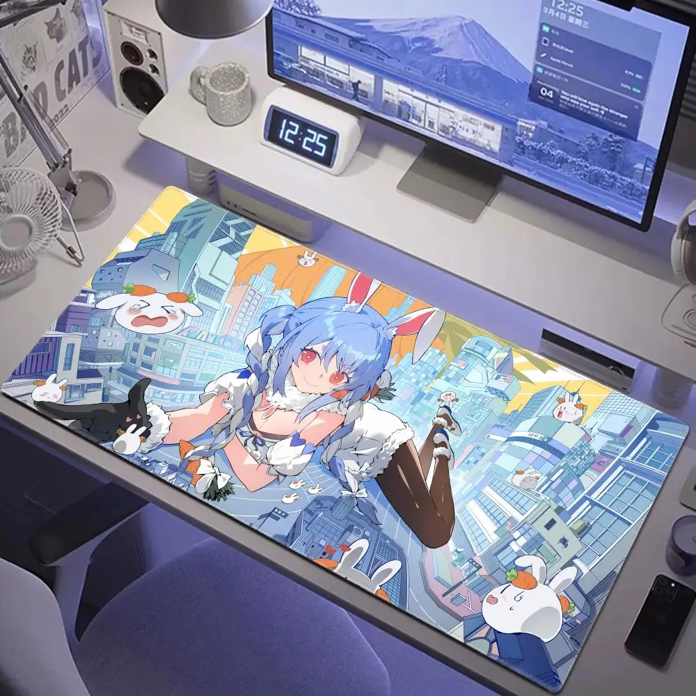 Alfombrilla de Ratón XXL para Juegos, Nueva, con Impresión HD de Usada Pekora, para Laptop, Teclado, PC, Diseño Kawaii Anime Girl HYBXAXC