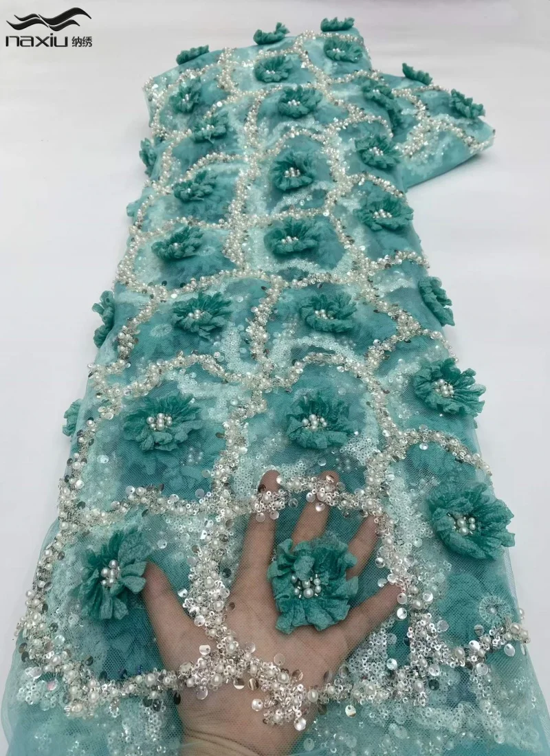 

Африканское кружево Madison с сетчатой основой и пайетками, высококачественная роскошная ткань с ручной вышивкой бисером, тюлевое кружево для свадебных платьев в Нигерии.