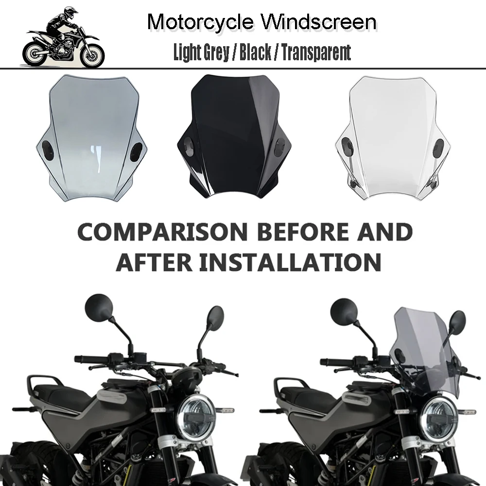 

Для HUSQVARNA SVARTPILEN 701, 401, 701-2017, 2022, мотоциклетные изделия, кубики из парбрариса, линтные размеры, дефлектор
