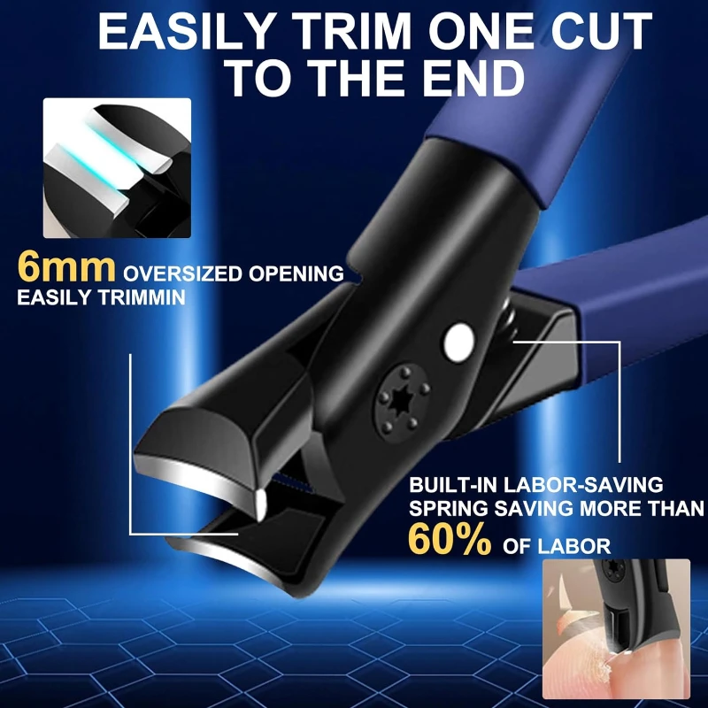 مقصات أظافر بفتحة كبيرة ، مانعة للرذاذ مفردة ، مقاومة للصدأ ، محمولة ، سميكة ، صالون ، أدوات خاصة ، 1 صي