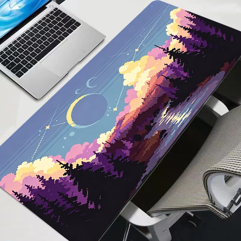 Mouse Pad city nightscape Gaming Accessories PC Gamer alfombrilla xxl Computer Desk Mat Laptop Varmilo Keyboard Mousepad
