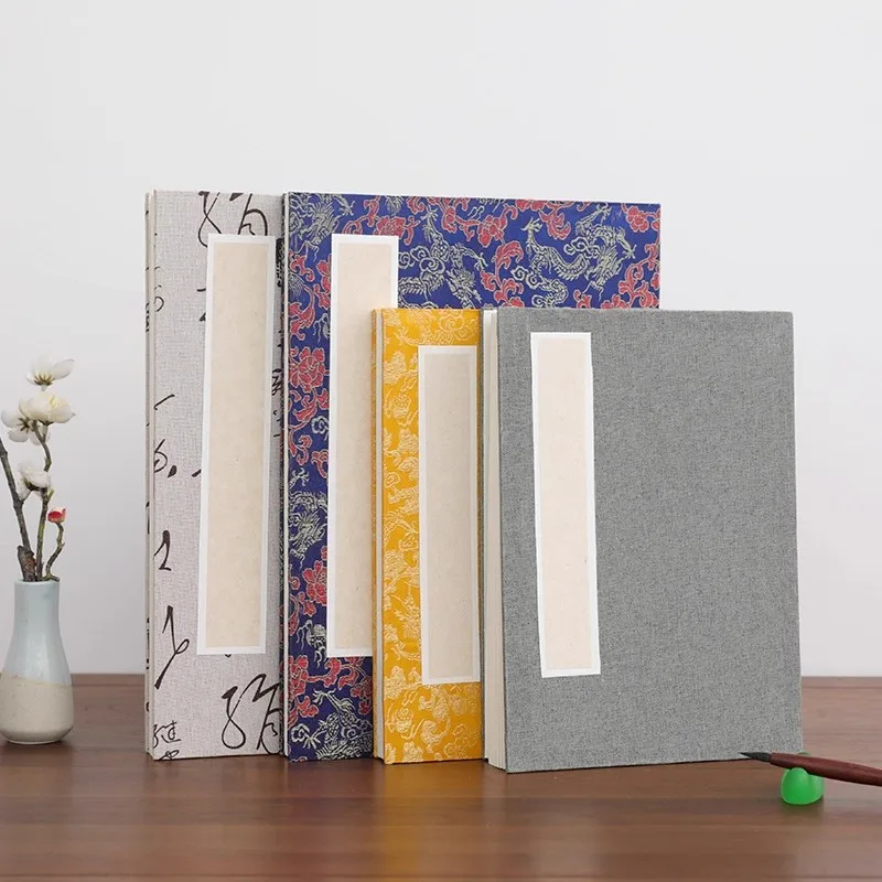 

Double-Layer Thick Xuan Paper Book - Raw & Ripe Chinese Rice Paper for Calligraphy/Sumi-e, 24Page Ink Painting Sketch Album