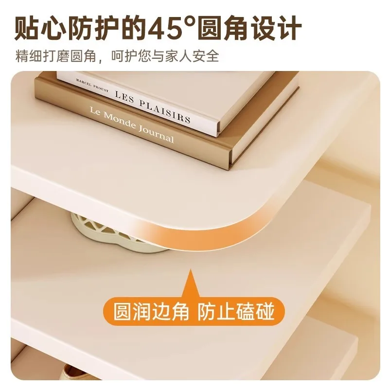 Custom Shoe Rack Simple Home Economical Space Shoe Cabinet Solid Wood Multifunctional Storage Cabinet Multi-layer Entrance Dormi