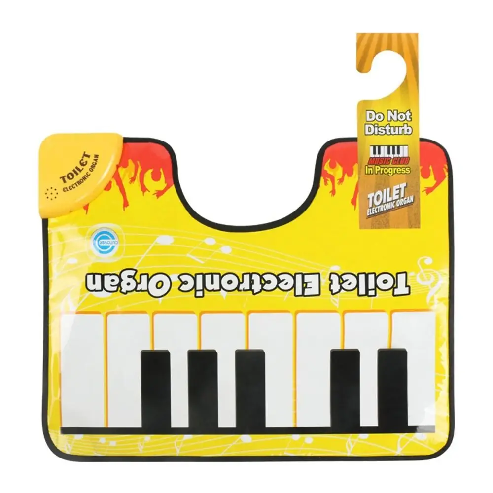 Cloth Toilet Piano Mat Waterproof Wear-resistant Musical Bath Mat Non Slip Toe Tapping Musical Keyboard Potty Piano Sounding Rug