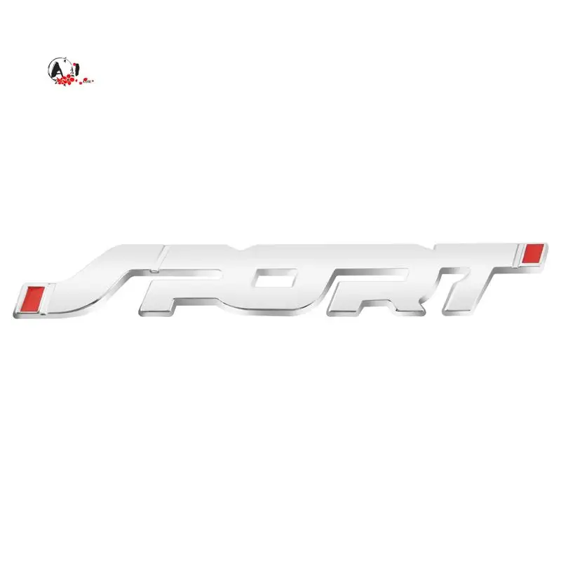 

A10E-SPORT Logo Emblem Car Trunk Fender Badge 3D Sticker Metal Decal Accessory Silver