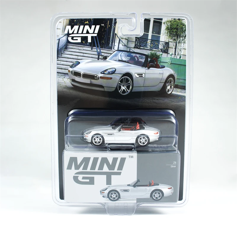 MINI GT 1:64 Z8 papel plateado/caja blister modelo de coche fundido a presión