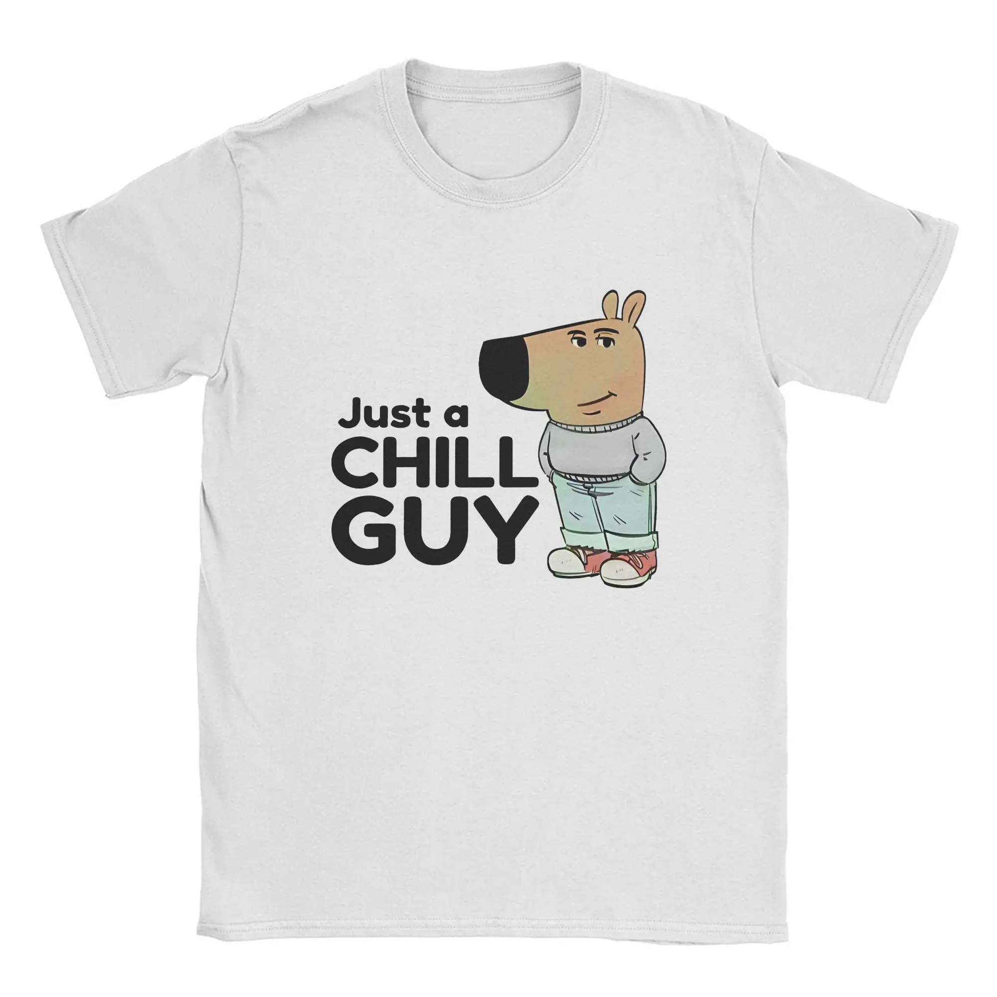 Men I Am Just A Chill Guy Meme T Shirts  Cotton Clothing Funny Short Sleeve O Neck Tees Classic T-Shirt