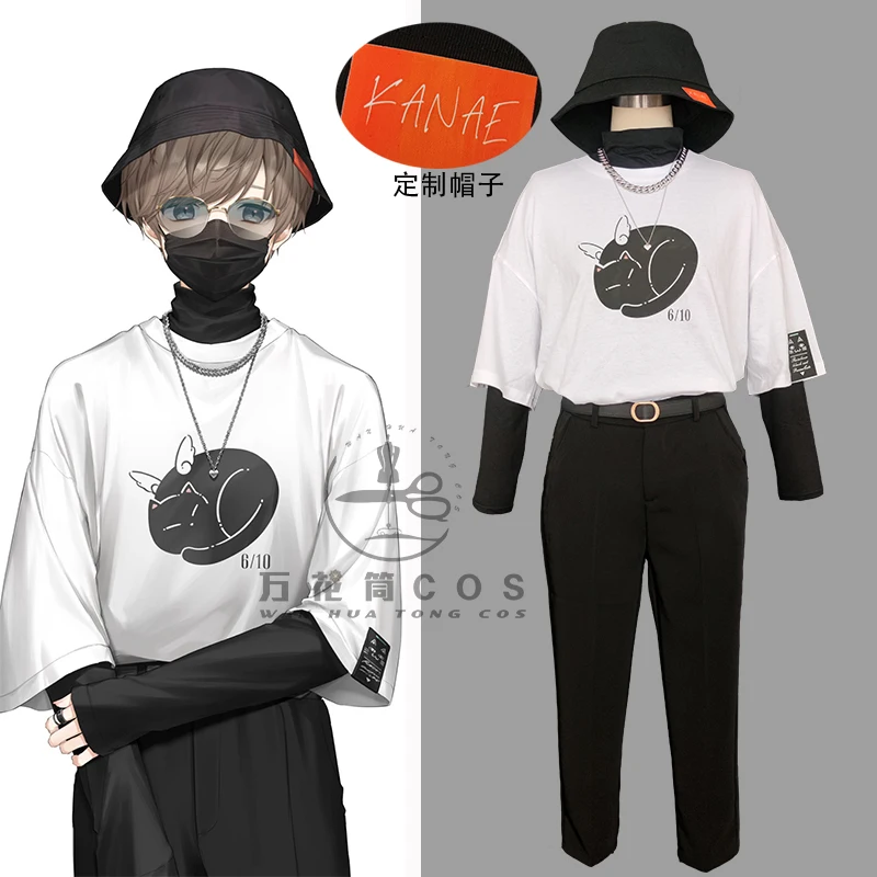 

COS-HoHo Anime Vtuber Nijisanji KnKn Kanae Game Suit Handsome Uniform Cosplay Costume Halloween Party Outfit Daily Clothing