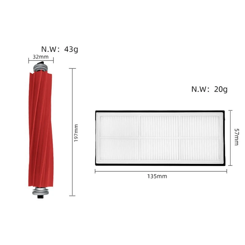 فرشاة جانبية رئيسية فلتر Hepa ممسحة خرقة لشاومي Roborock S7 / T7S Plus / S7 Maxv Ultra Robot قطع غيار المكنسة الكهربائية