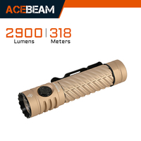 ACEBEAM EC20 new released Led flashlight EDC LUXEON HL4X Leds 2800 lumens 340 meters 18650 battery multi-color auxiliary lights