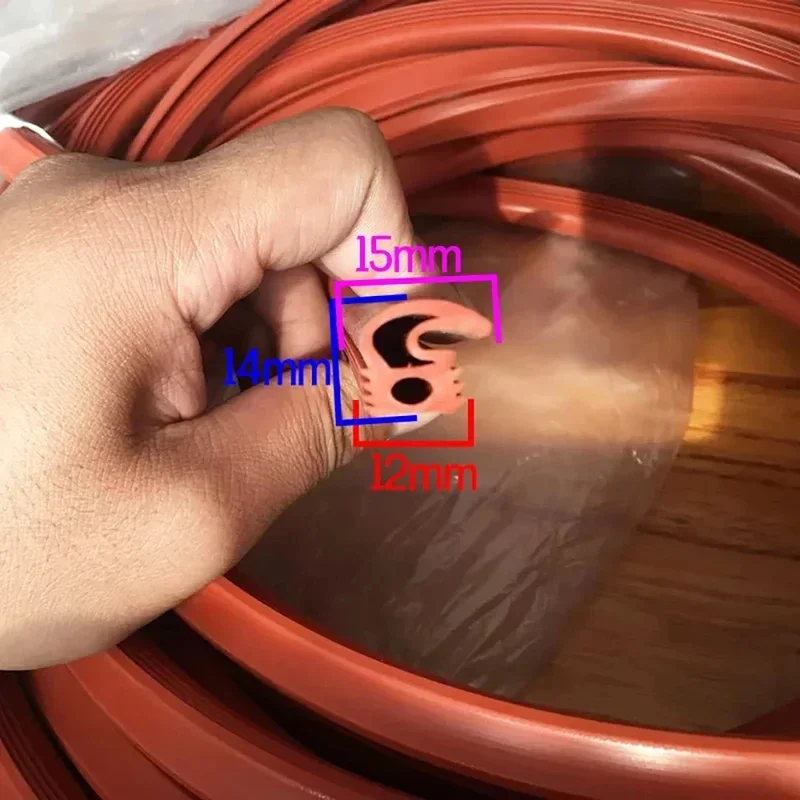 Mushroom Head Silicone Sealing Strip, High Temperature Resistant Silicone Gasket for Oven, Kitchen Appliance, Door & Window