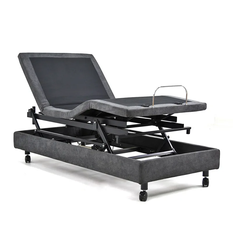 سرير رفع كهربائي ذكي حديث بأربعة محركات للعناية المنزلية الناعمة لكبار السن مع تصميم معدني لمنازل التمريض والفنادق #5