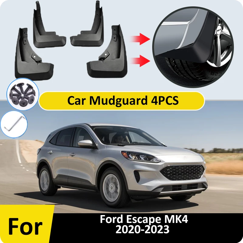 4 pçs conjunto traseiro respingo guardas para ford escape mk4 kuga mk3 2020 2021 2022 2023 dianteiro e traseiro paralama fender acessórios