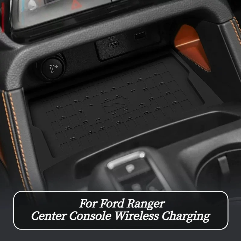 para-ford-ranger-acessorio-de-modificacao-interna-tapete-protetor-de-silicone-antiderrapante-para-console-central-com-carregamento-sem-fio