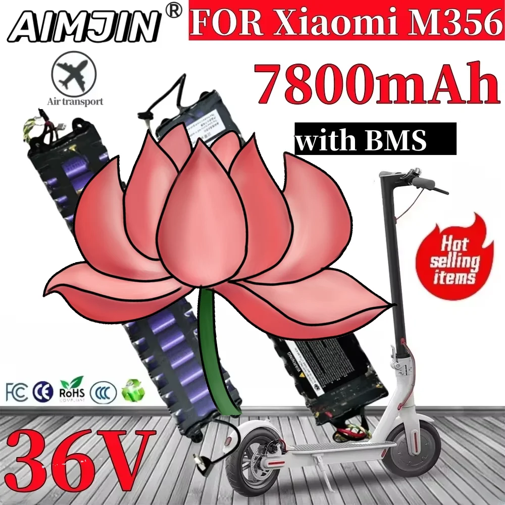 

36V 7.8AH For Xiaomi M365 Pro dedicated 18650 lithium-ion battery pack, with a range of 30 kilometers, communication, wa