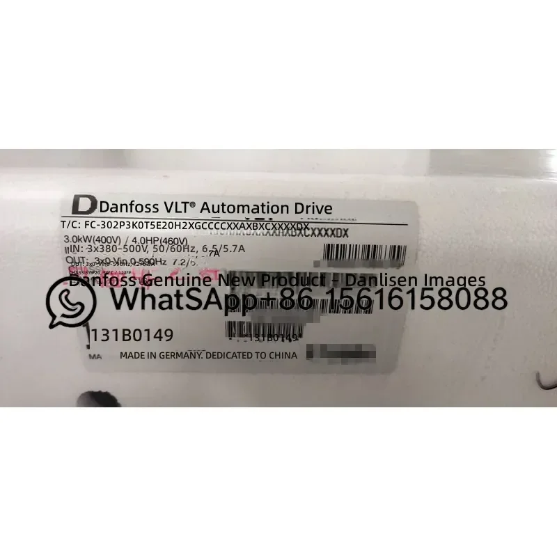 Original Danfoss VFD FC-302P3K0T5E20H2XGCXXXSXXXXAXBXCXXXXDX 131B0149 AC Drive Inverter Frequency Converter 3kW 380V