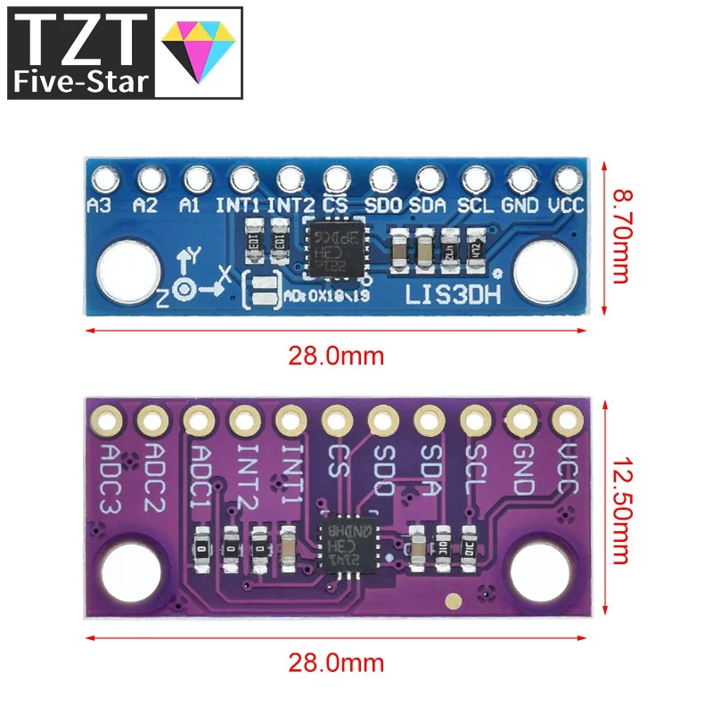 LIS3DSH LIS3DH high-resolution three-axis accelerometer triaxial accelerometer module for Arduino