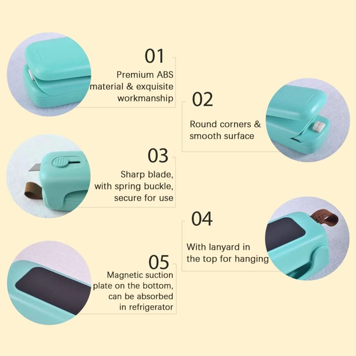 Mini Bag ,  Heat Vacuum , 2 in 1 Heat  and  with Lanyard, for Snack Plastic  Bags Cookies - Battery Not Included