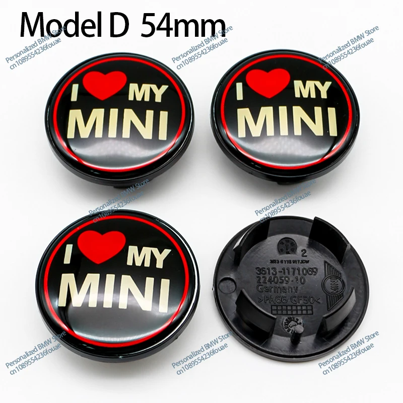 54mm Car Wheel Center Hub Cap Rim Covers UK Flag Badge For Mini JCW S One Countryman R50 R55 R56 R57 Car Styling Accessories