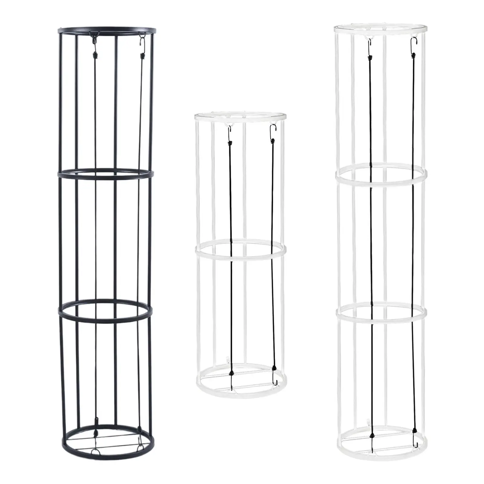 Columnar Vertical Ball Rack Metal Rolling Storage Cart Display Stand Ball Storage Rack for Home Garage Indoor Kids Room Gyms