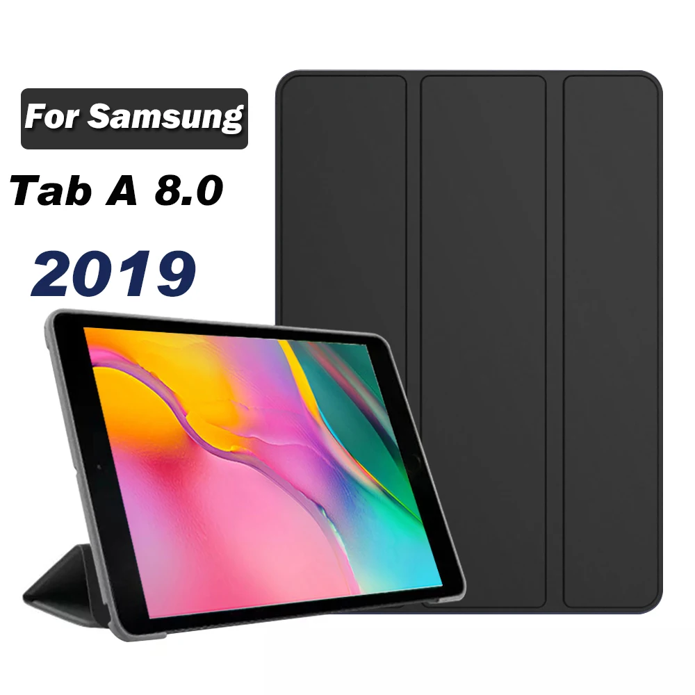 Funda Samsung Galaxy Tab A 8.0 2019 T290 Case Tablet Pouch PU Leather Tri-fold ebook Case For SM-T290 SM-T295 Tablets Sleeve