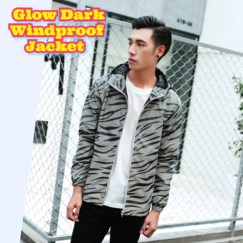 الشتاء توهج الظلام يندبروف سترة للجنسين معطف عاكس سميكة الحرارية الشارع الشهير زوجين الرياضة في الهواء الطلق مجموعة السائبة مخصص عادي