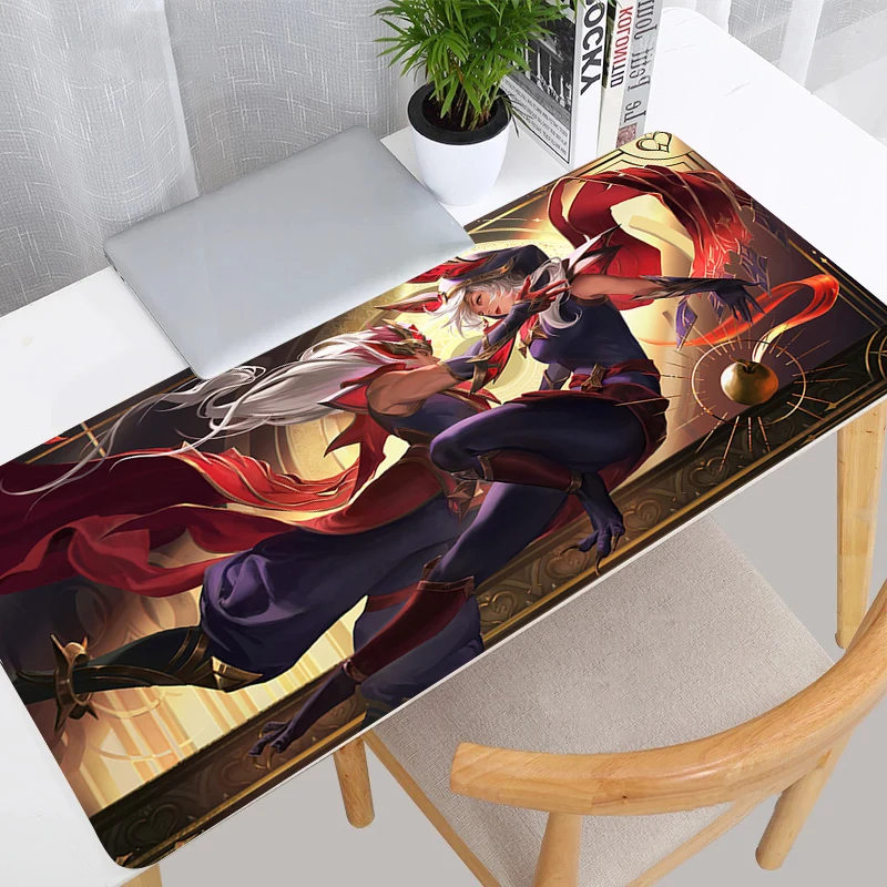 League of Legends Xayah Rakan Mouse Pad Laptop Kawaii Anime Game Cabinet Table Mat PC Gaming Accessories Playmat Mousepad Carpet